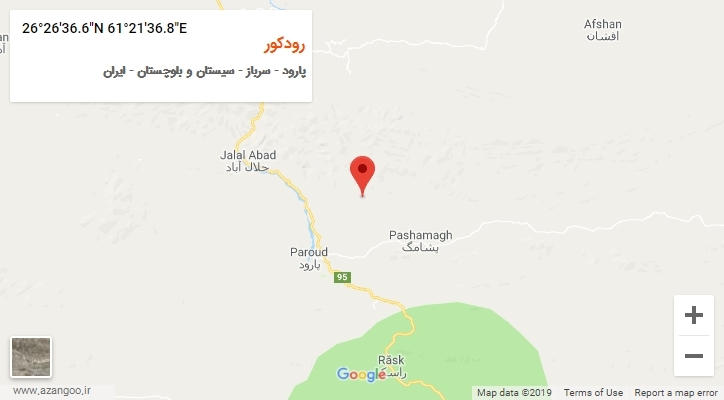 روستای رودکور بر روی نقشه