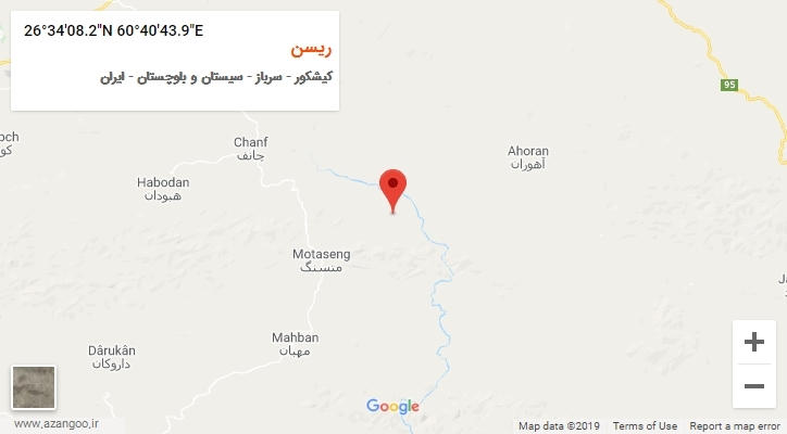 روستای ریسن بر روی نقشه