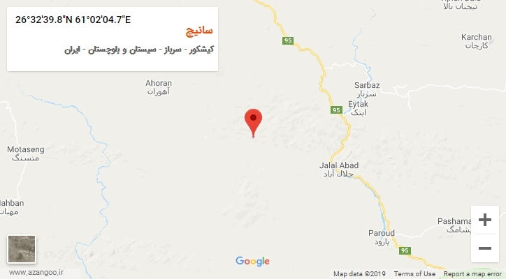 روستای سانیچ بر روی نقشه