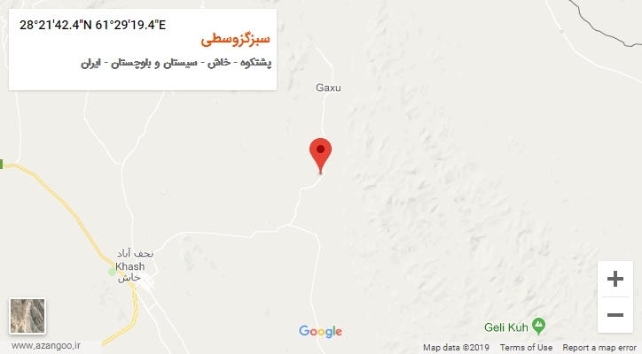 روستای سبزگزوسطی بر روی نقشه
