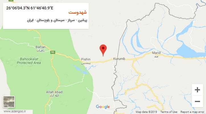 روستای شهدوست بر روی نقشه