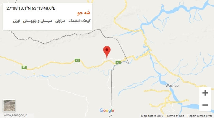 روستای شه جو بر روی نقشه