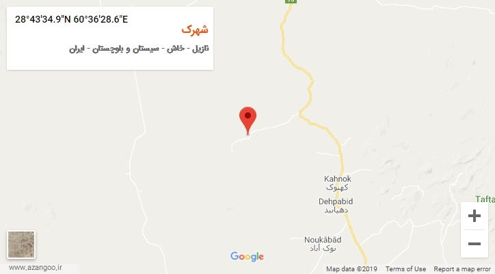 روستای شهرک بر روی نقشه