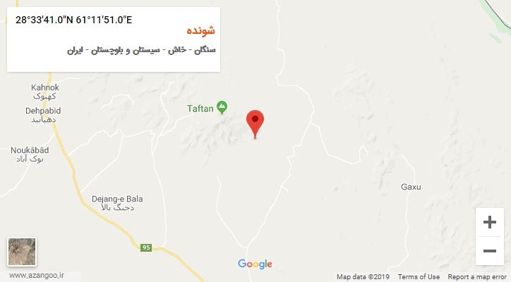 روستای شونده بر روی نقشه