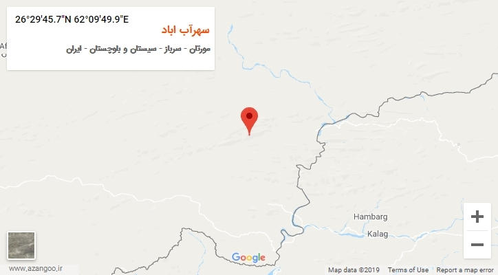 روستای سهرآب اباد بر روی نقشه