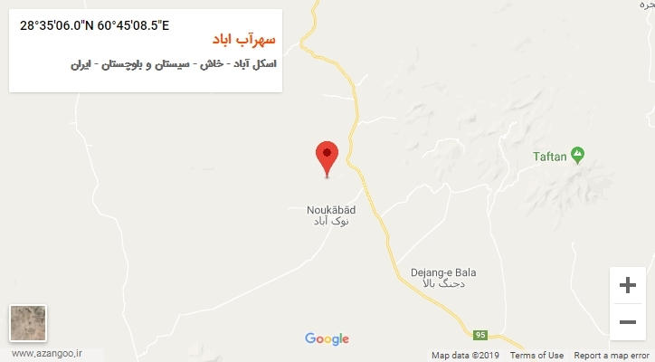 روستای سهرآب اباد بر روی نقشه