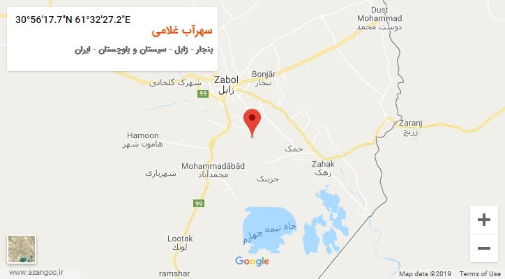 روستای سهرآب غلامی بر روی نقشه