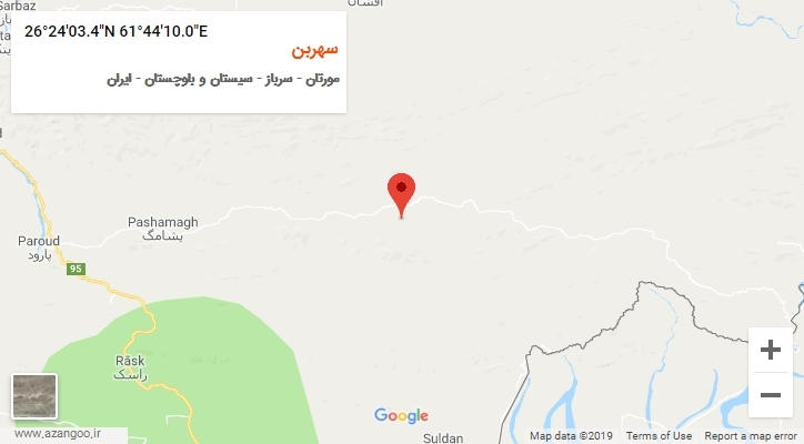 روستای سهربن بر روی نقشه
