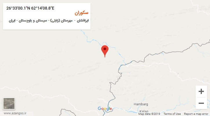 روستای سکوران بر روی نقشه