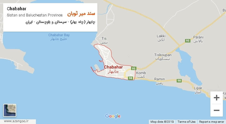 دهستان سند میر ثوبان بر روی نقشه