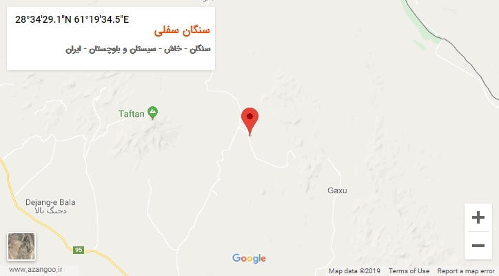 روستای سنگان سفلی بر روی نقشه