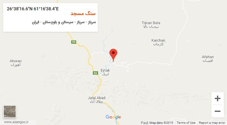 روستای سنگ مسجد بر روی نقشه