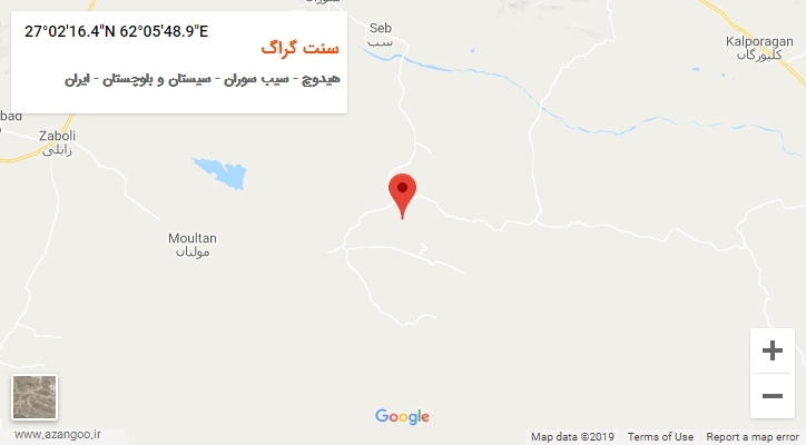 روستای سنت گراگ بر روی نقشه