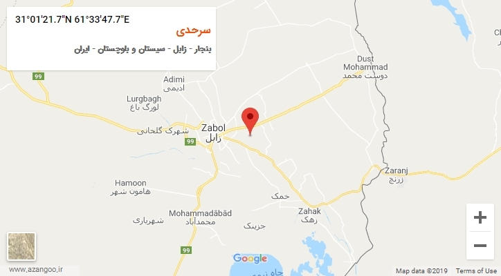 روستای سرحدی بر روی نقشه