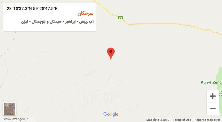 روستای سرخکان بر روی نقشه
