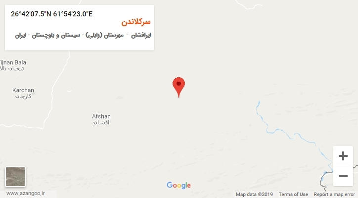 روستای سرکلاندن بر روی نقشه