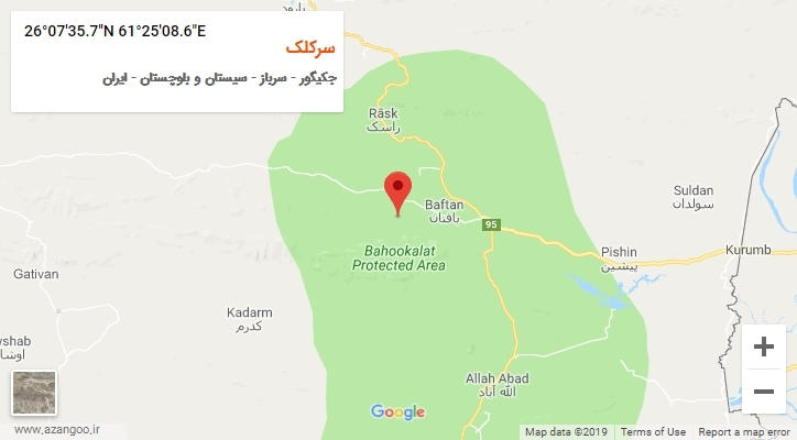 روستای سرکلک بر روی نقشه