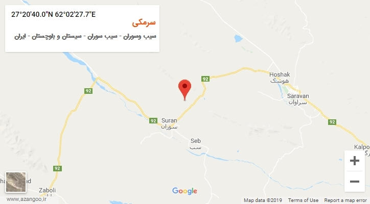 روستای سرمکی بر روی نقشه