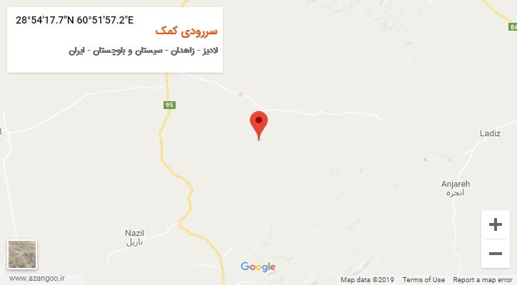 روستای سررودی کمک بر روی نقشه