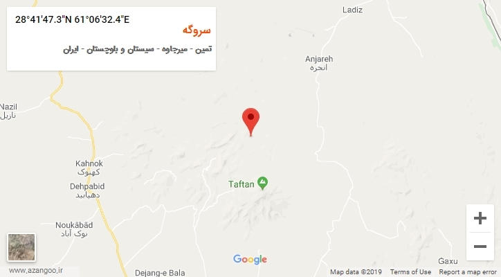 روستای سروگه بر روی نقشه