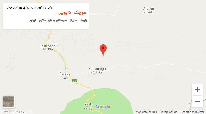 روستای سوچک  دایویی بر روی نقشه