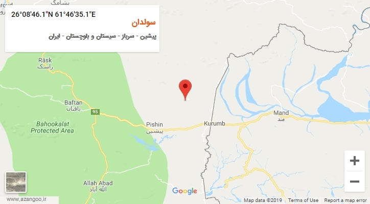 روستای سولدان بر روی نقشه