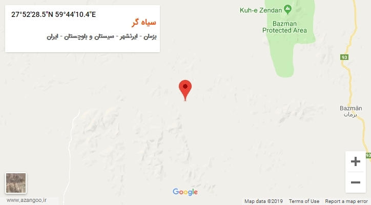 روستای سیاه گر بر روی نقشه