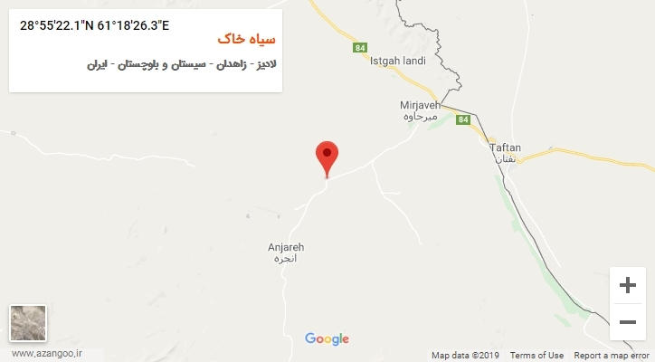 روستای سیاه خاک بر روی نقشه