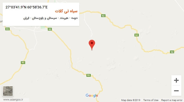 روستای سیاه تی کلات بر روی نقشه