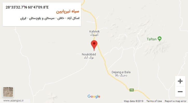 روستای سیاه تیرپایین بر روی نقشه