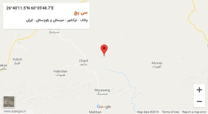 روستای سی پچ بر روی نقشه