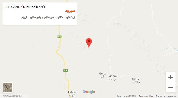 روستای سیرود بر روی نقشه