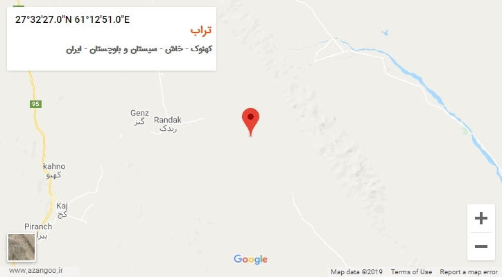 روستای تراب بر روی نقشه