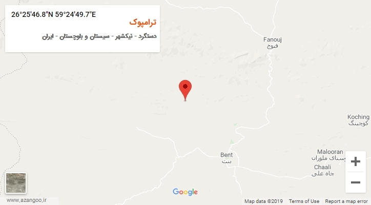 روستای ترامپوک بر روی نقشه