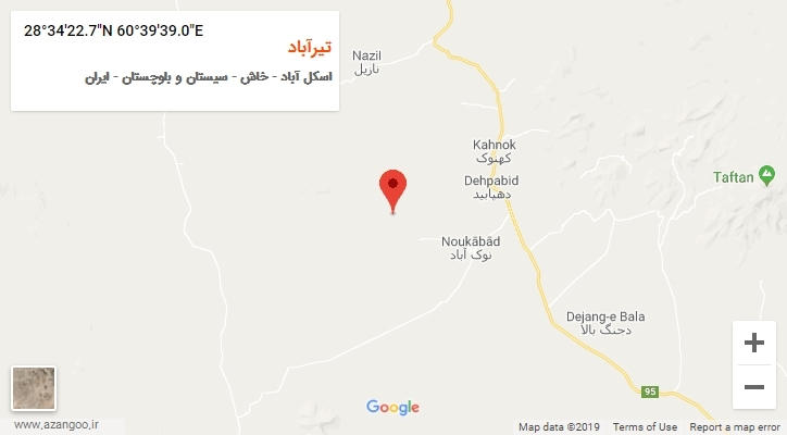روستای تیرآباد بر روی نقشه