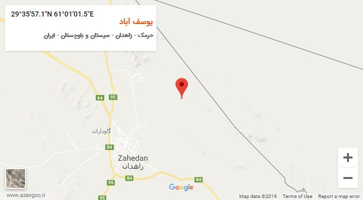 روستای یوسف آباد بر روی نقشه