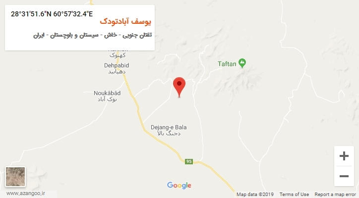 روستای یوسف آبادتودک بر روی نقشه