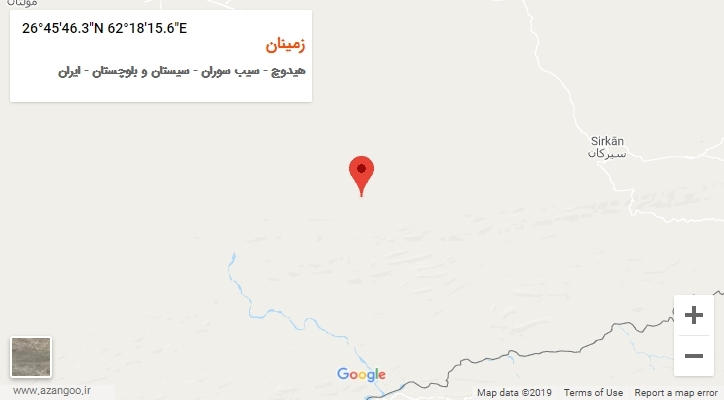 روستای زمینان بر روی نقشه