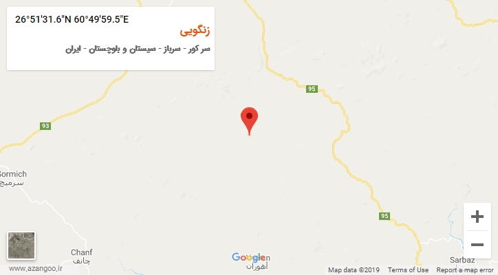 روستای زنگویی بر روی نقشه