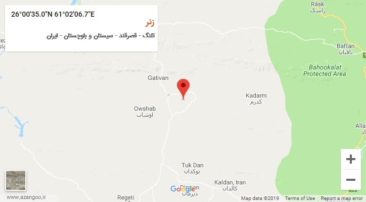 روستای زنر بر روی نقشه