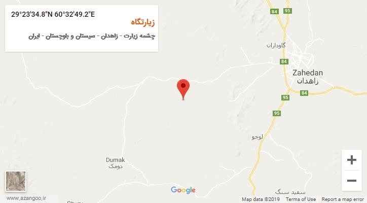 روستای زیارتگاه بر روی نقشه