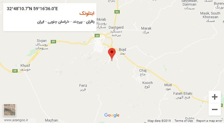 روستای ابتلونک بر روی نقشه