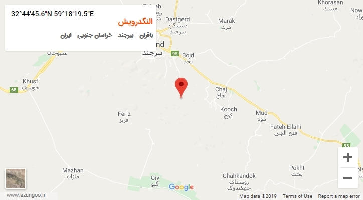 روستای النگدرویش بر روی نقشه