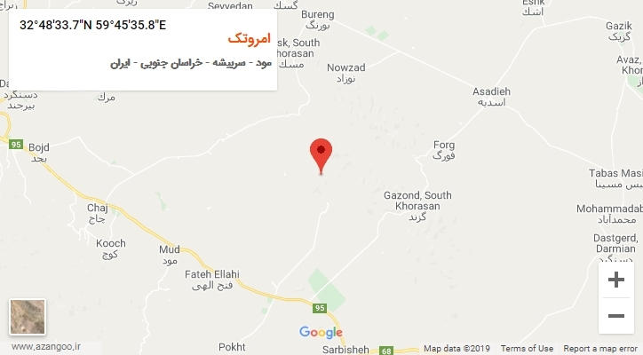 روستای امروتک بر روی نقشه
