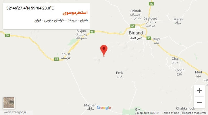 روستای استخرموسوی بر روی نقشه