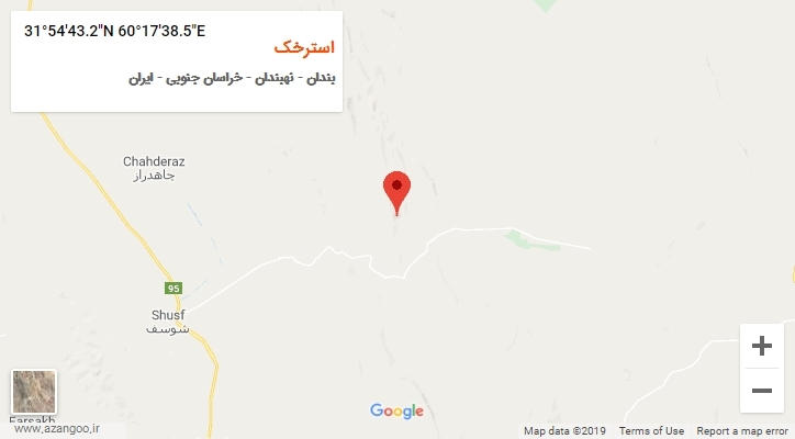 روستای استرخک بر روی نقشه