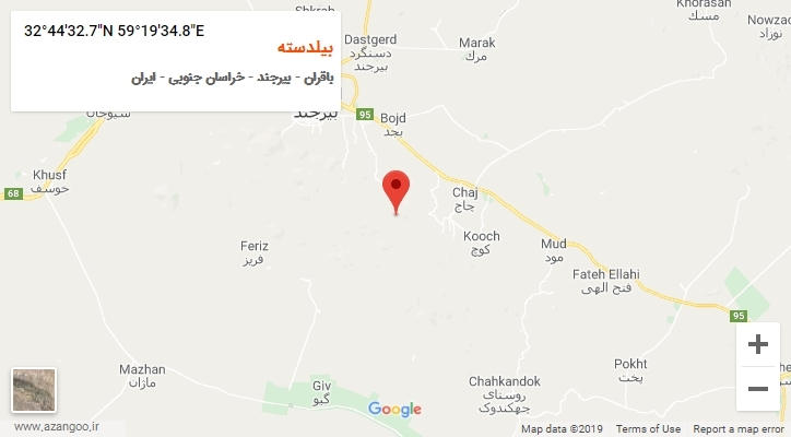 روستای بیلدسته بر روی نقشه
