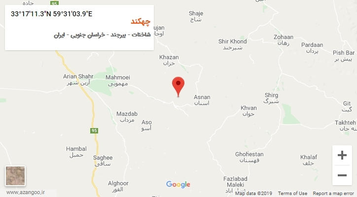 روستای چهکند بر روی نقشه