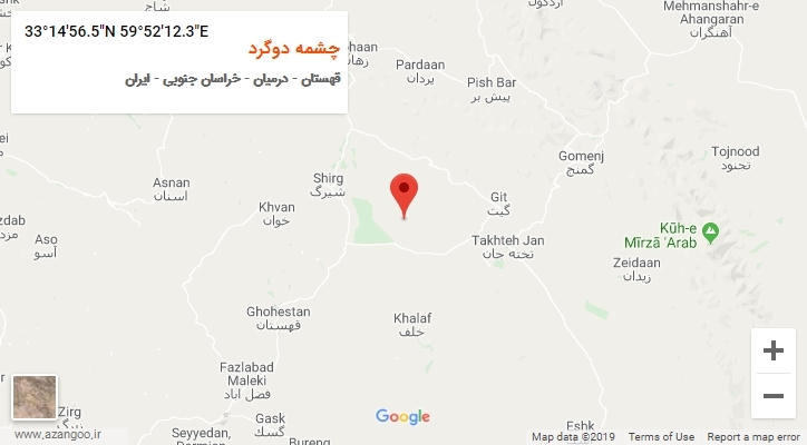 روستای چشمه دوگرد بر روی نقشه