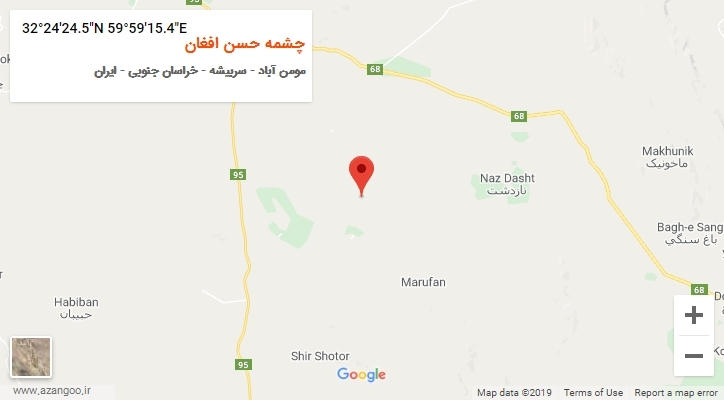 روستای چشمه حسن افغان بر روی نقشه